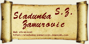 Sladunka Zamurović vizit kartica